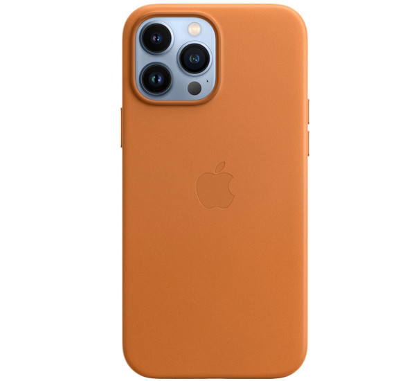 Apple Leder MagSafe Hülle iPhone 13 Pro Max Golden Brown