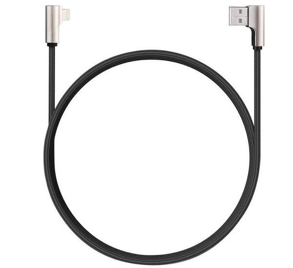 Aukey 90° USB-A zu Lightning Kabel 1.2m schwarz