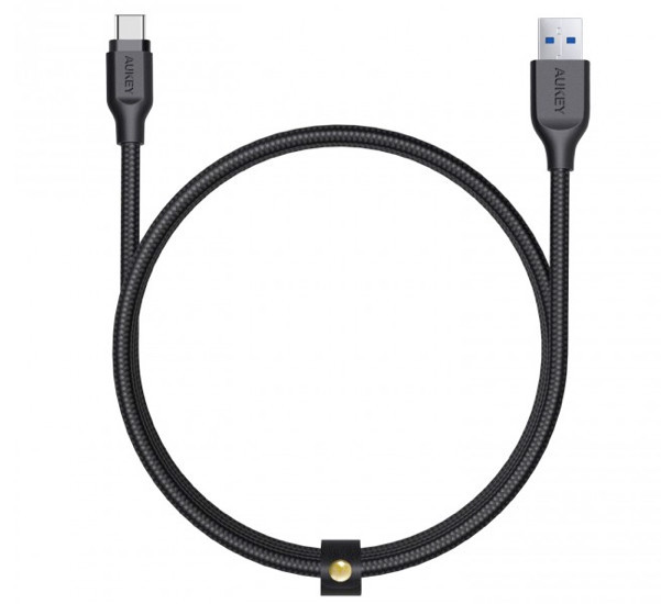 Aukey Braided Cable USB-A zu USB-C 1.2m schwarz