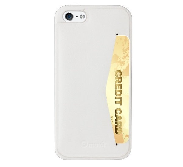 Muvit Leatherette Back Case iPhone 5(S) weiß