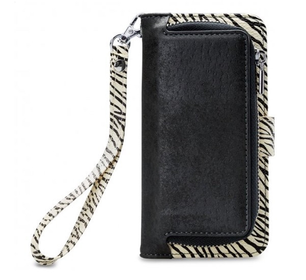 Mobilize 2in1 Gelly Wallet Zipper Case iPhone 6 / 6S / 7 / 8 Plus schwarz / zebra