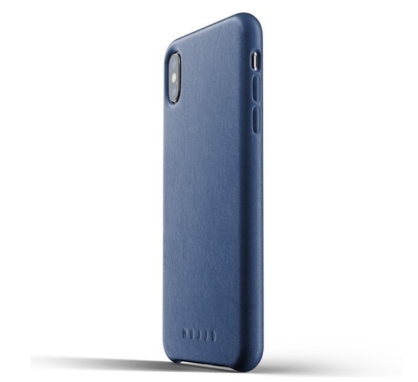 Mujjo Leather Case iPhone XS Max blau