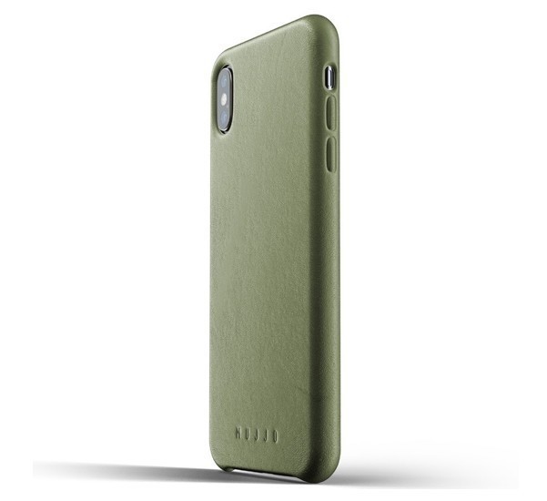 Mujjo Leather Case iPhone XS Max grün