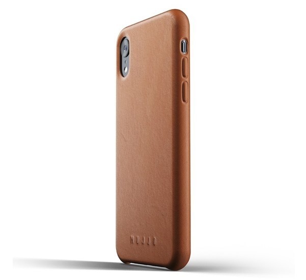 Mujjo Leather Case iPhone XR braun