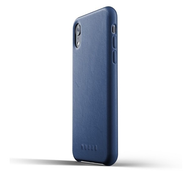 Mujjo Leather Case iPhone XR blau