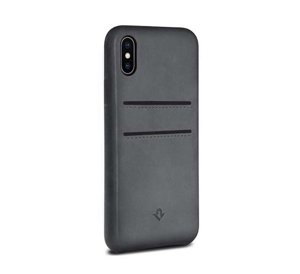 Twelve South Relaxed Leather pockets iPhone X / XS grau
