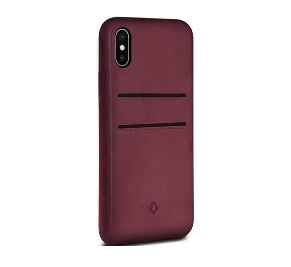 Twelve South Relaxed Leather pockets iPhone X / XS Marsala rot