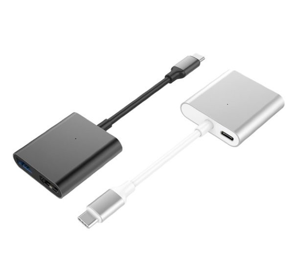 Hyper 3-in-1 USB-C-Adapter 4K HDMI dunkelgrau