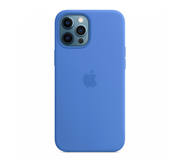 Apple Silikon MagSafe Hülle iPhone 12 Pro Max Capri Blue