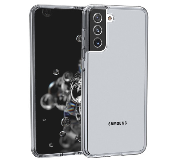 Casecentive Shockproof Case Samsung Galaxy S21 schwarz transparent