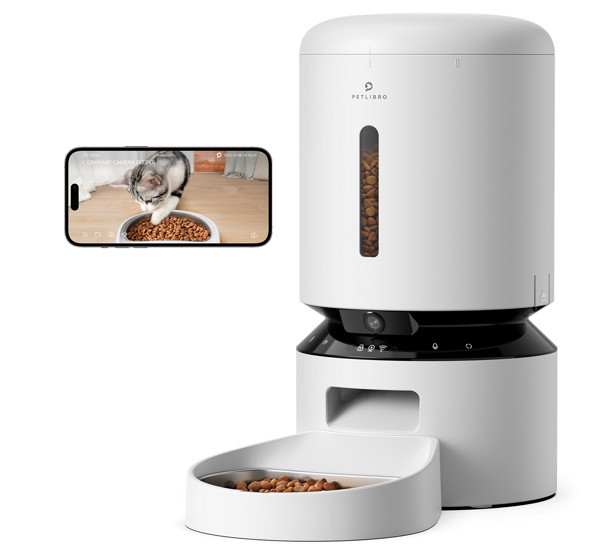 Petlibro Granary Futterautomat für Katzen und Hunde mit Überwachungskamera 5L weiß