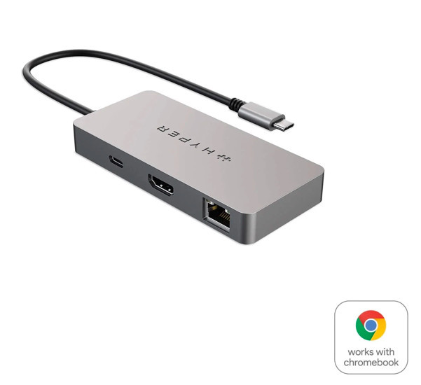 Hyper HyperDrive 5-in-1 USB-C Hub grau (Works with Chromebook)