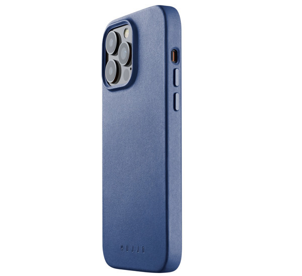 Mujjo Lederhülle mit MagSafe iPhone 14 Pro blau