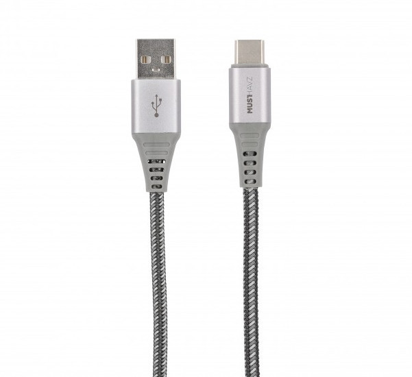 Musthavz USB-A 2.0 zu USB-C Nylon Kabel 1m