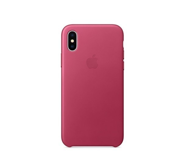 Apple Leder Cover iPhone X / XS rosa