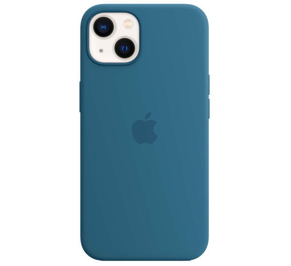 Apple Silikon MagSafe Hülle iPhone 13 Blue Jay