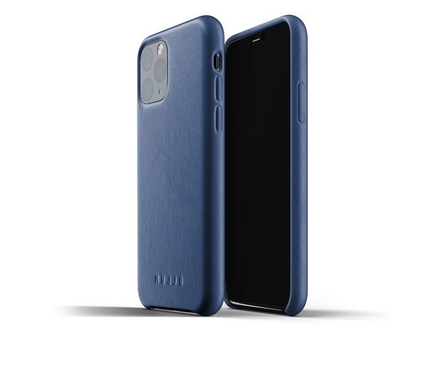 Mujjo Leather Case iPhone 11 Pro Blau 