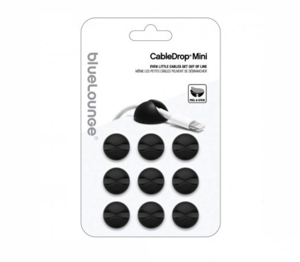 Bluelounge CableDrop Mini 9er Pack schwarz