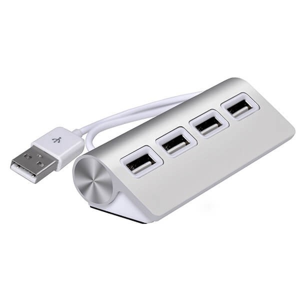 Casecentive Aluminium USB 3.0 hub silber