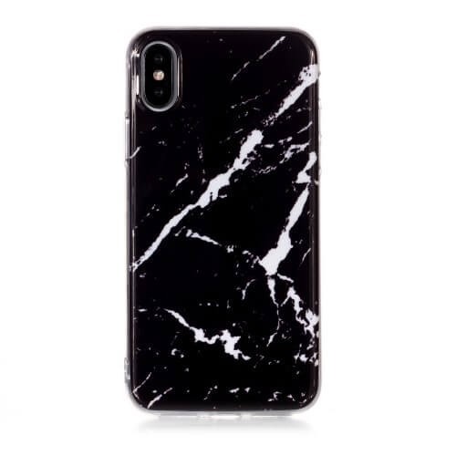 Casecentive Slim Hardcase Marmor iPhone X / XS schwarz