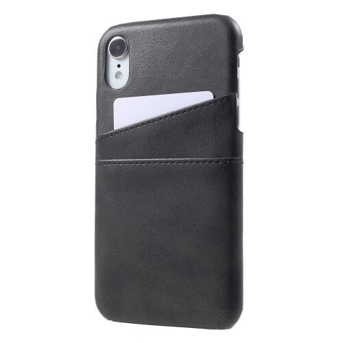 Casecentive Leder Wallet Back Case iPhone XR schwarz