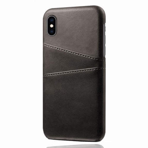 Casecentive Leder Wallet Back Case iPhone XS Max Schwarz