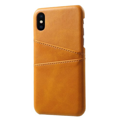 Casecentive Leder Wallet back case iPhone XS / X beige