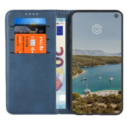Casecentive Leder Wallet Case Samsung Galaxy S10e Blau