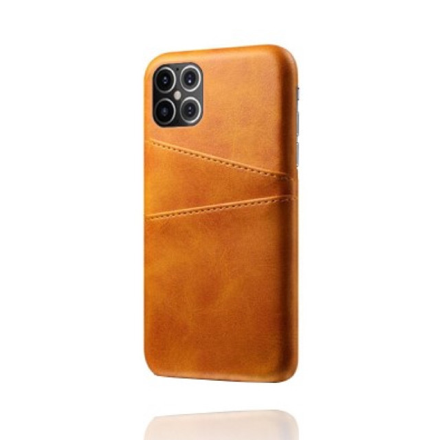 Casecentive Leather Wallet Back Case iPhone 12 Pro Max tan / braun
