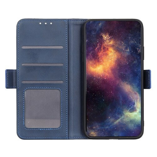Casecentive Magnetic Leder Wallet Case Galaxy S20 Plus blau