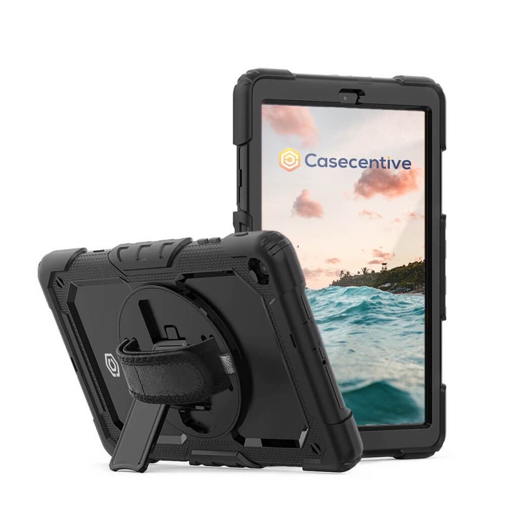 Casecentive Handstrap Pro Hardcase mit Griff Galaxy Tab S6 Lite 10.4 2020 schwarz