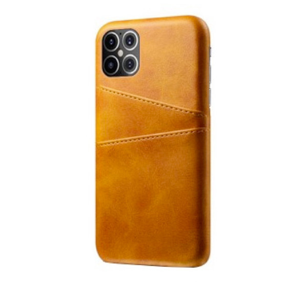 Casecentive Leather Wallet Back Case iPhone 12 Mini braun