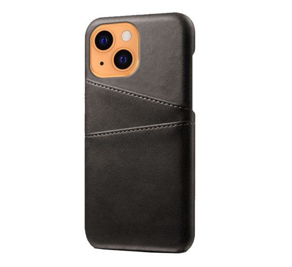Casecentive Leder Wallet Back Case iPhone 13 schwarz
