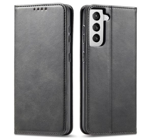 Casecentive Leder Wallet case Luxus Samsung Galaxy S21 schwarz