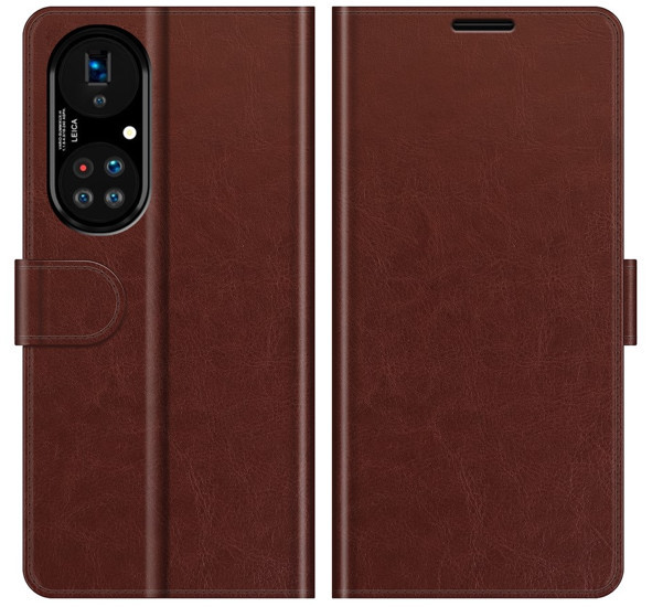 Casecentive Magnetic Leather Wallet Case Huawei P50 Pro braun