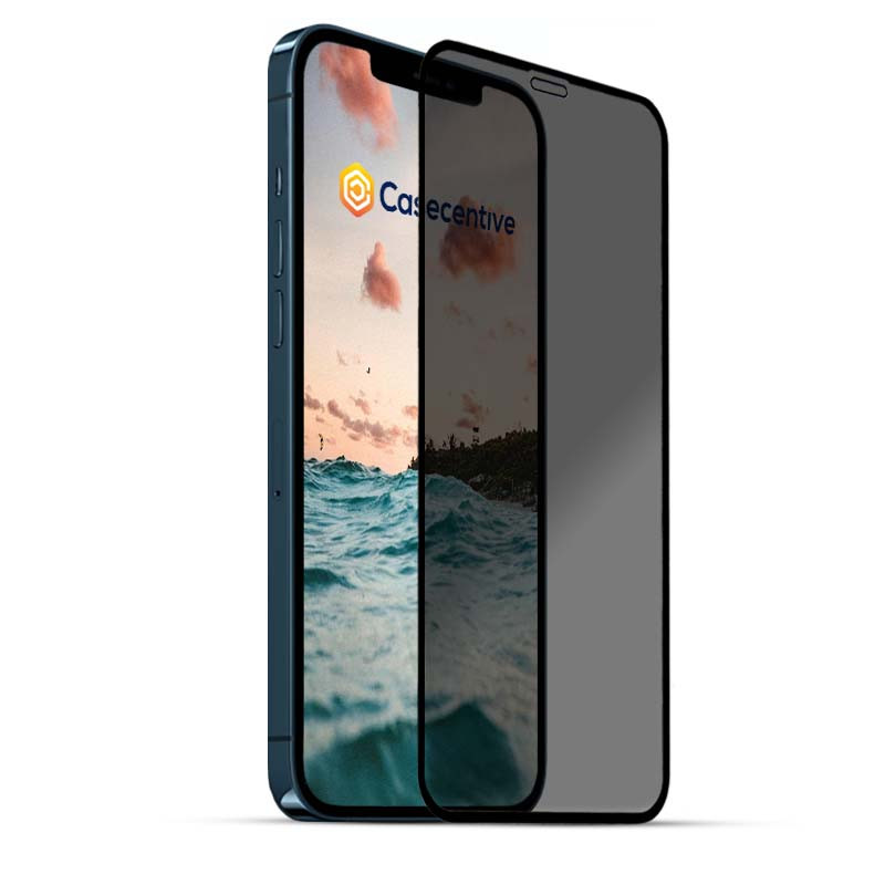 Casecentive Privacy Glass Screen Protector 3D Full Cover iPhone 12 / 12 Pro