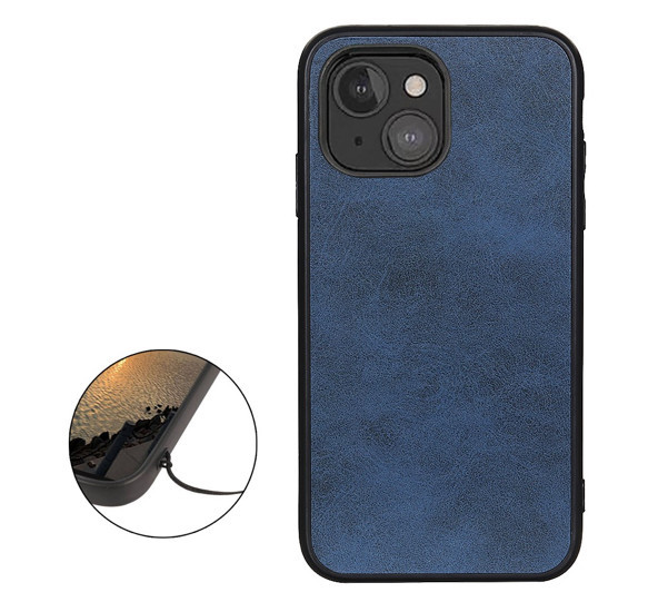 Casecentive Stoßfeste Lederhülle iPhone 12 Mini blau