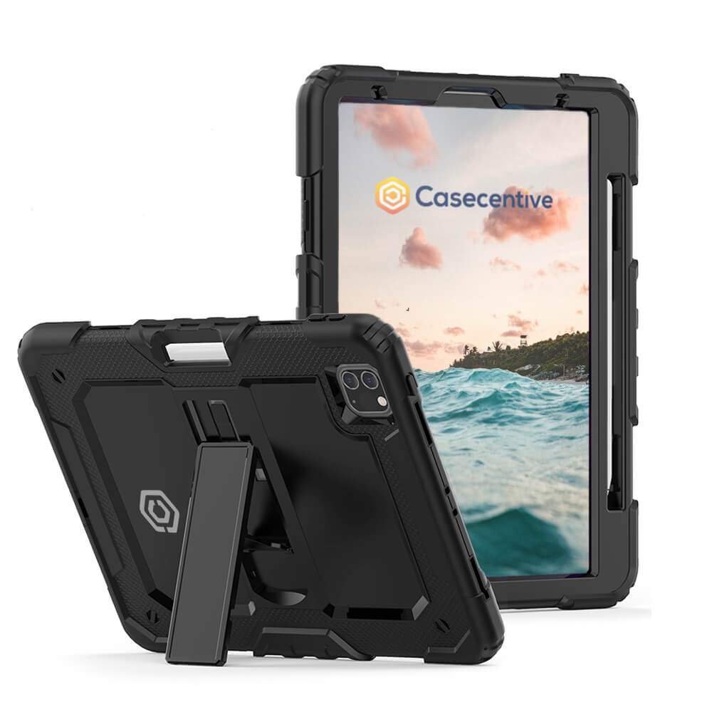 Casecentive Ultimate Hardcase iPad Pro 12.9 inch 2022 / 2021 / 2020 / 2018 schwarz