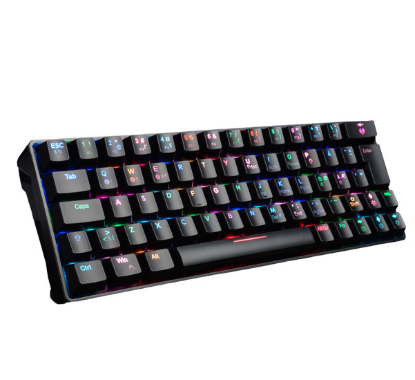 Fourze GK60 RGB Mechanische Gaming Tastatur ohne Numpad schwarz