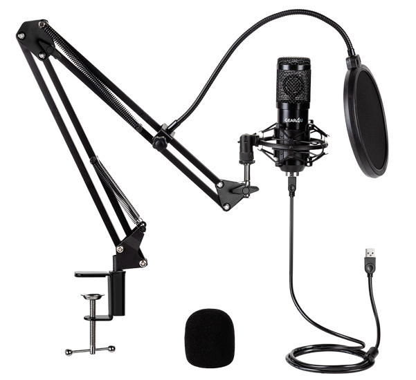 Gear4U Streaming-Mikrofon mit Standarm Bundle