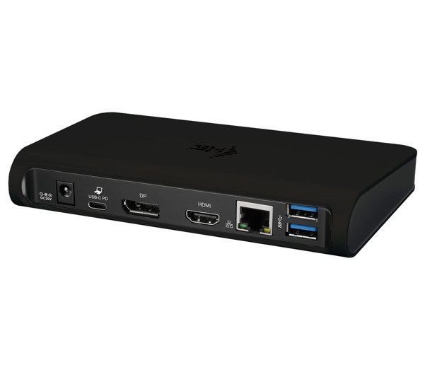 i-Tec Thunderbolt 3 / USB-C Dual Display Docking Station + USB C / USB C Kabel schwarz