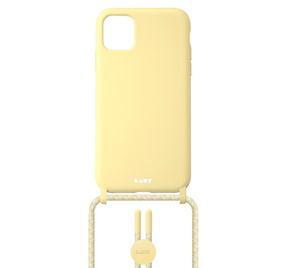 Laut Pastels Case mit Band iPhone 12 / iPhone 12 Pro gelb