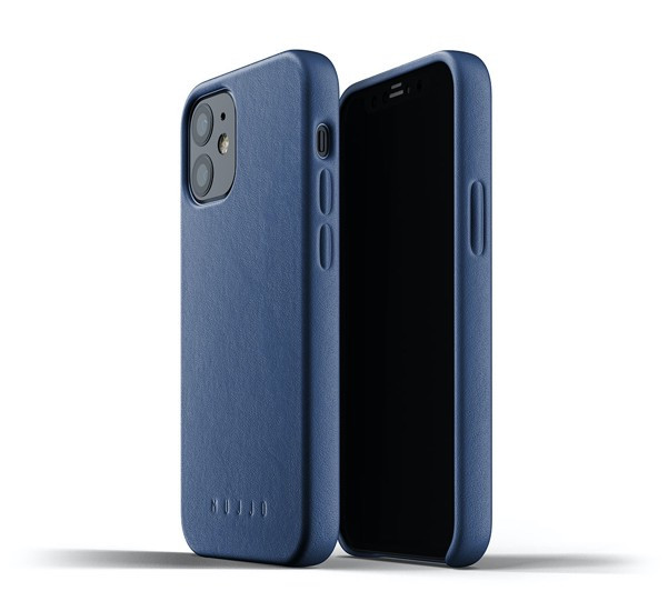Mujjo Lederhülle iPhone 12 Mini blau