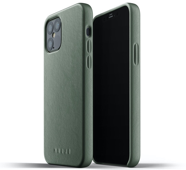 Mujjo Lederhülle iPhone 12 / iPhone 12 Pro grün