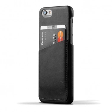 Mujjo Leather Wallet Case 80 iPhone 6(S) Plus schwarz