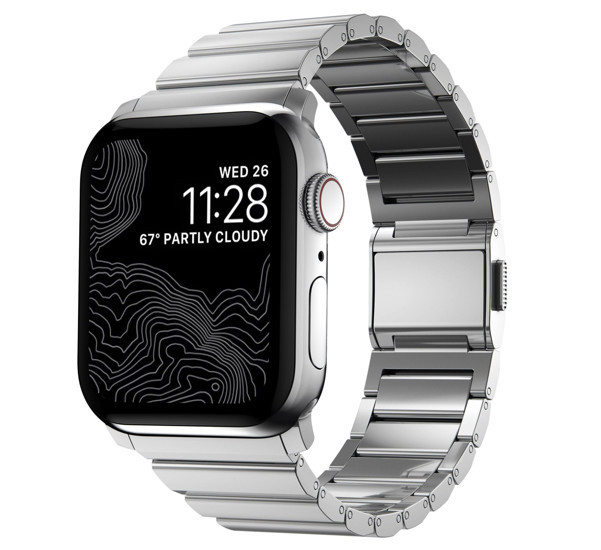 Nomad stainless steel Apple Watch 42mm / 44mm / 45mm / 49mm silber