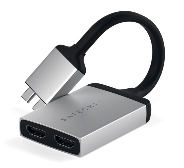 Satechi Type-C Dual HDMI Adapter silber