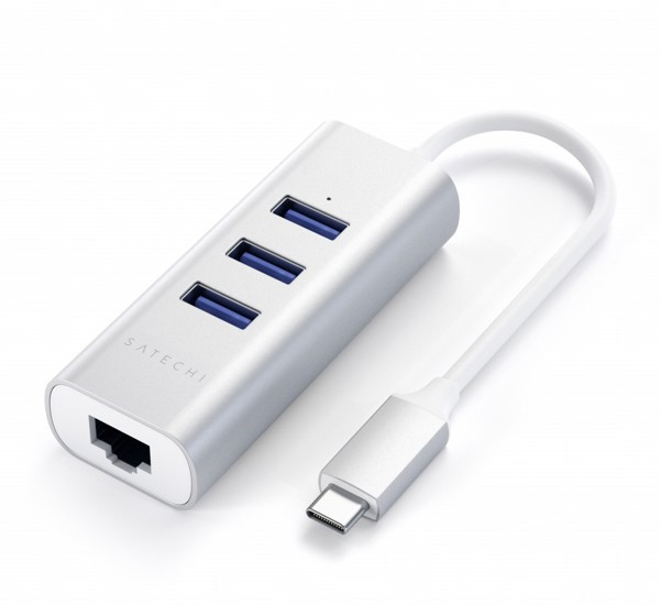 Satechi Type-C Ethernet USB 3.0 Adapter silber