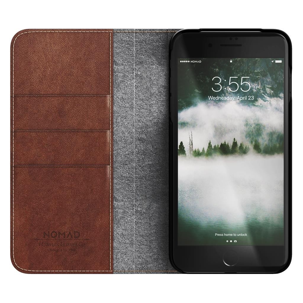 Nomad Leather Folio Case iPhone 7 / 8 Plus braun 