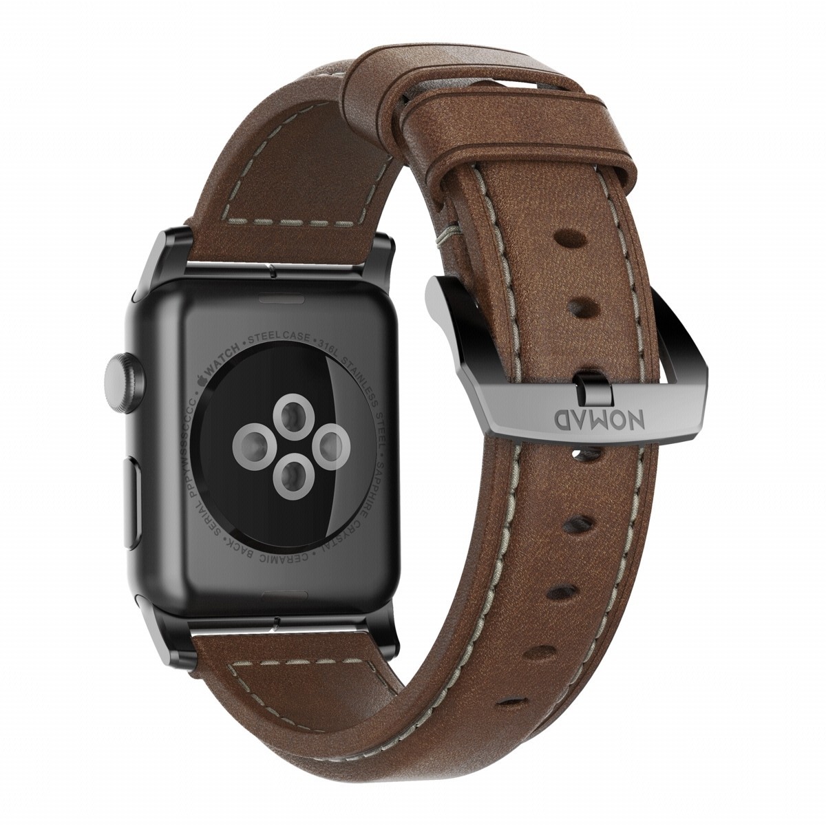 Nomad Lederarmband Apple Watch 42 44 Mm Braun Schwarz
